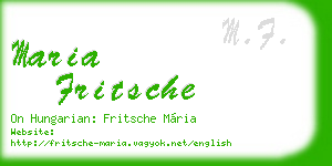 maria fritsche business card